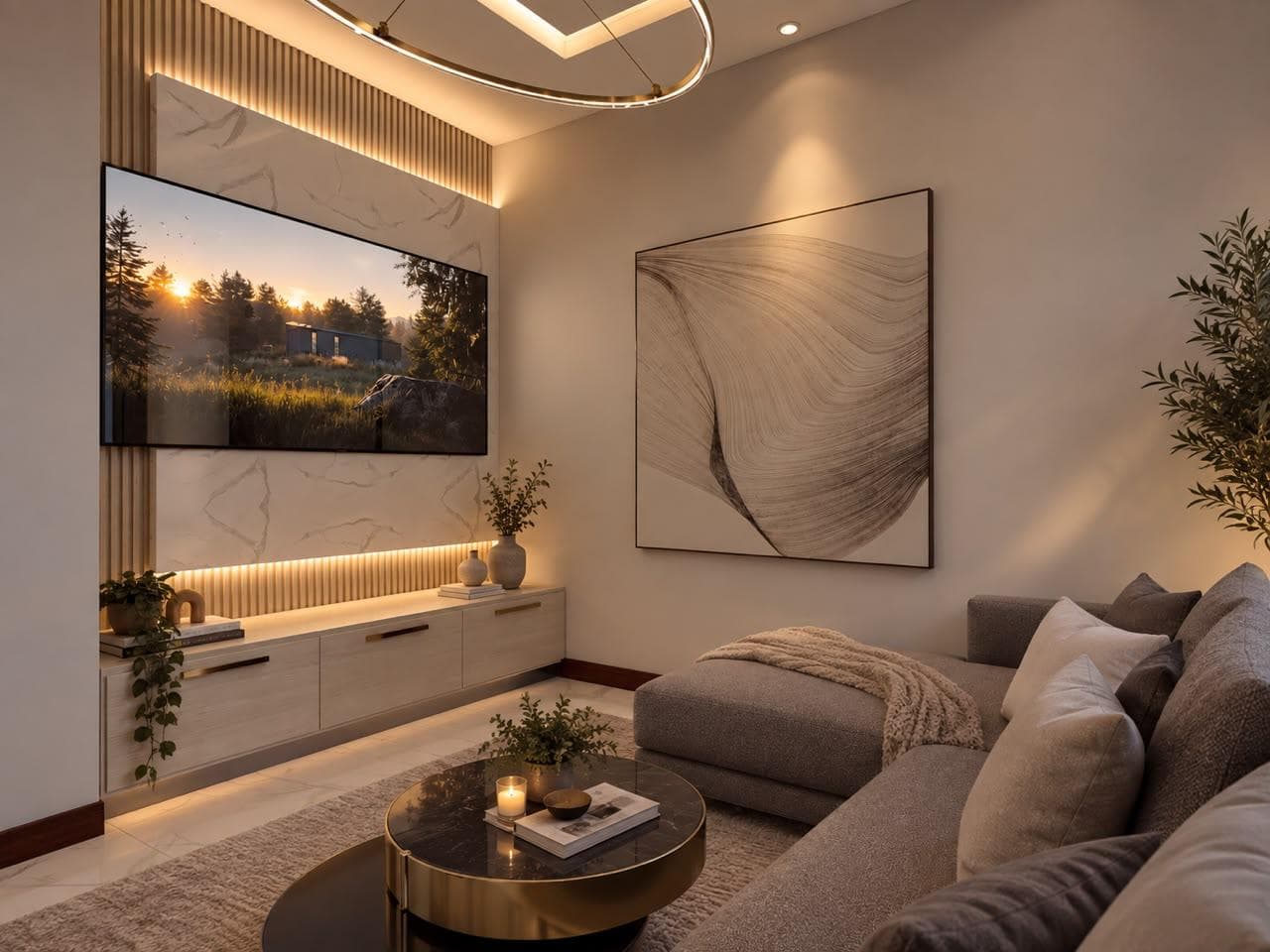 Render de los espacios interiores de Casa Sinaí