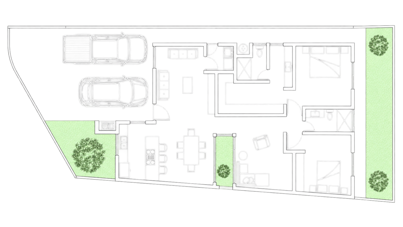 Plano arquitectónico de Casa Sinaí